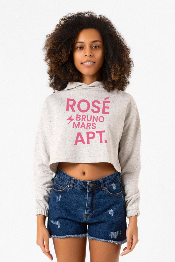 Rose crop top hoodie on sale