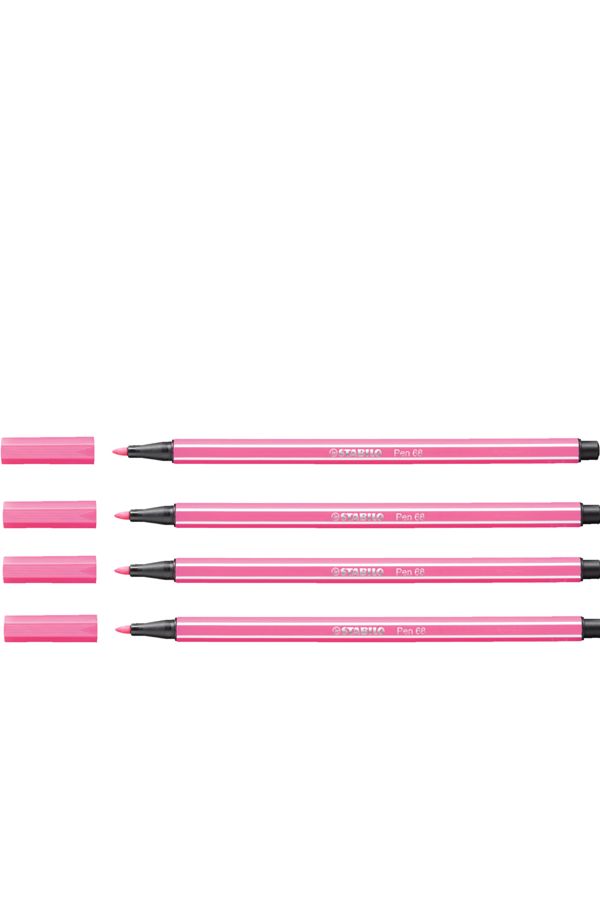 Stabilo-Light Pink Felt Tip Crayons - 1 Mm, 68/17 1