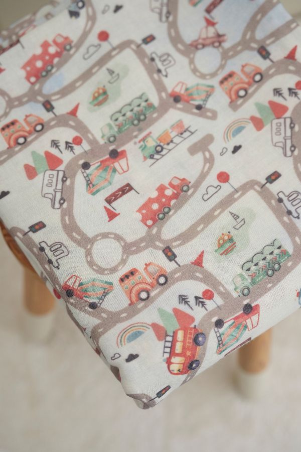 Tuğba Kuğu-Muslin Printed Fabric - Driveways 1