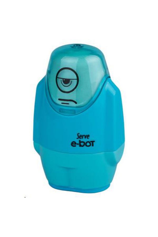 Serve-E-Bot Highlighter Blue Pencil Sharpener with Eraser 1