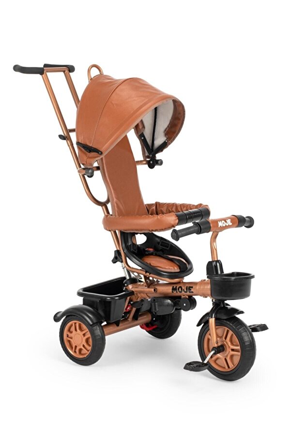 Moje Road Ebeveyn Kontrollü Gold Kasa İtmeli Bebek Bisikleti Gold Taba Rengi