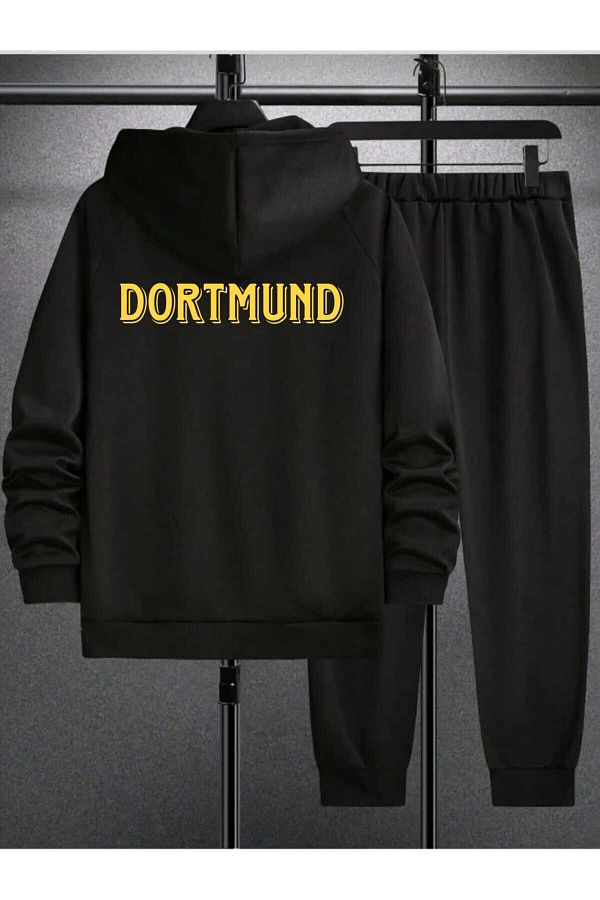 BUY CENTER-Unisex Dortmund Printed Oversize Tracksuit Set 1