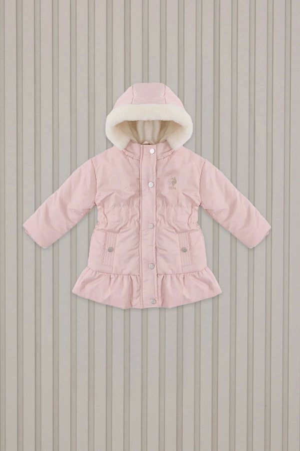 Pink polo coat top