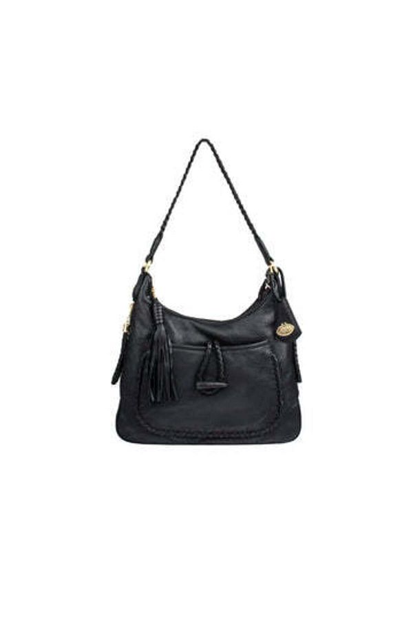 Hidesign-Sterlet Deer Leather Handbag for Women - Black 1
