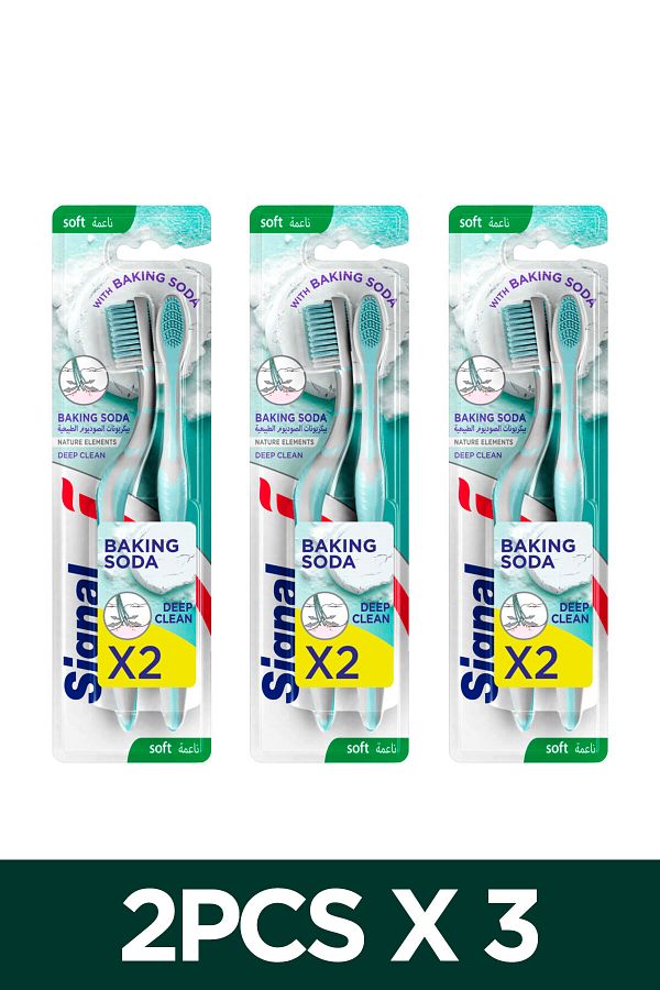 Signal-Nature Elements Complete 8 Toothbrush For Natural Deep Clean&freshness, Infused With Baking Soda X3 1