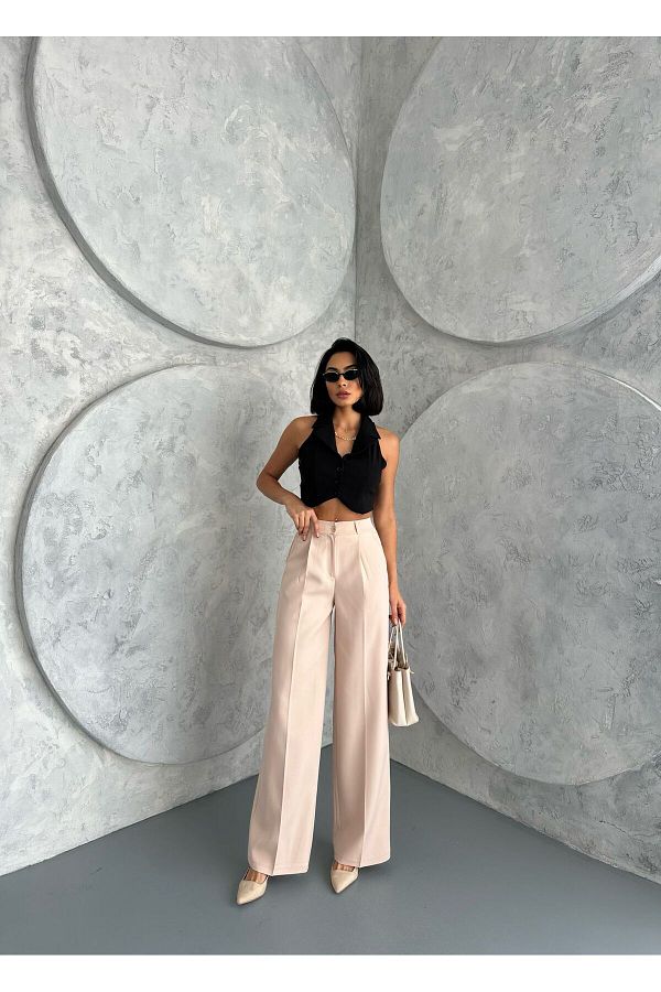 Zeo Basic-Παντελόνι ZEO BASIC Palazzo Non-Texted Oversize - Original Cut 1