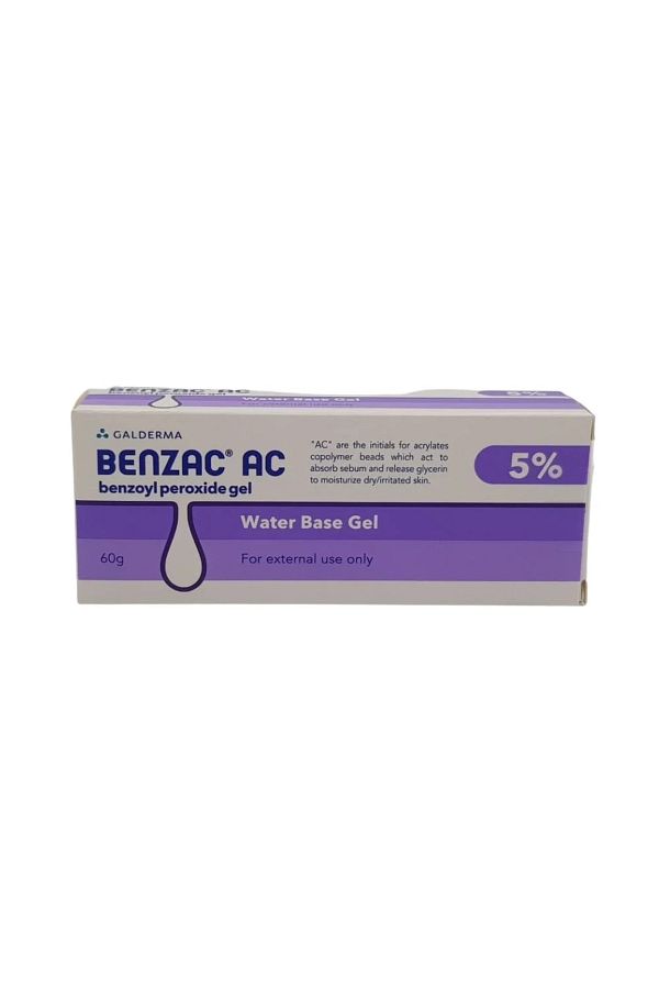 GALDERMA-Benzac AC 5% Benzoyl Peroxide Gel, 80g 1