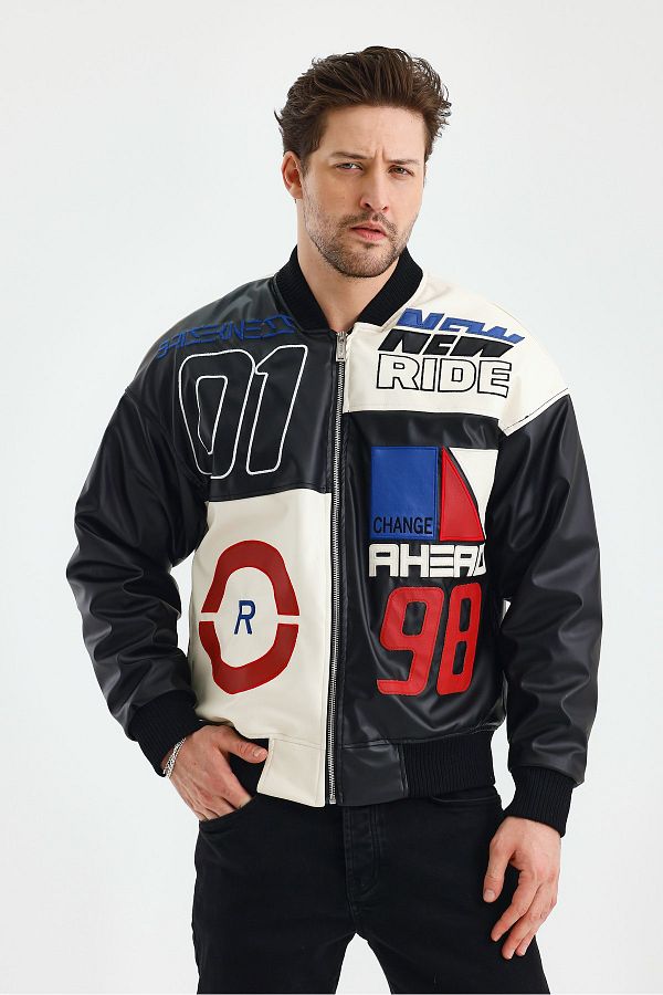 İLKCET MODA-Unisex Jacket with Quilted Inside and Embroidery 1