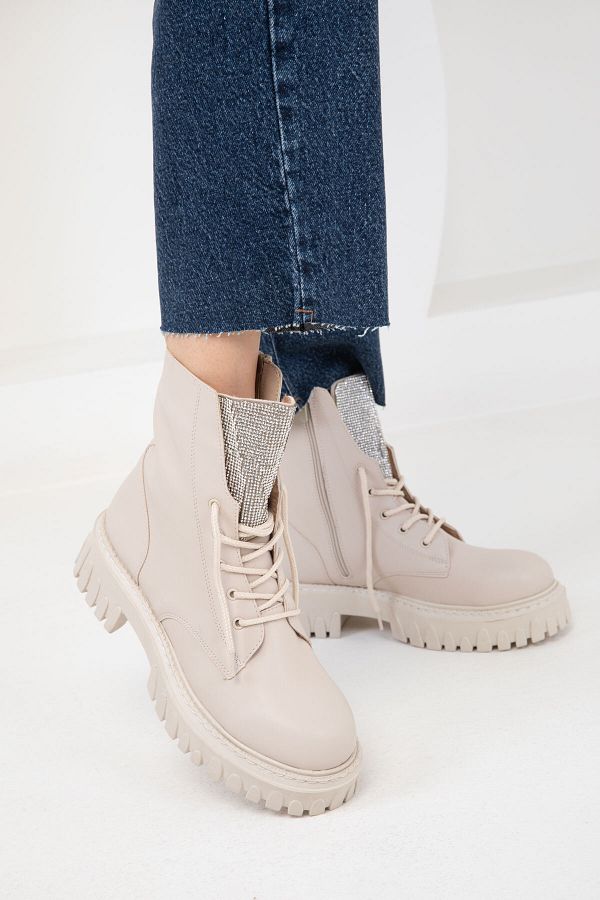 SOHO-Μπεζ Γυναικείες Μπότες - 20053 Model Bootie 1