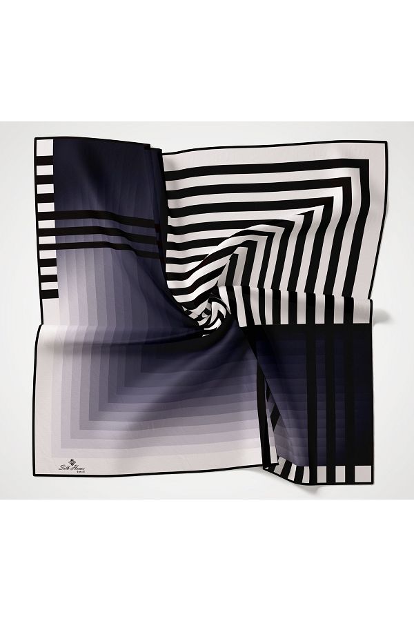 Silk Home-Zebra Pattern Twill Scarf - Transitional Model 3110-06 1