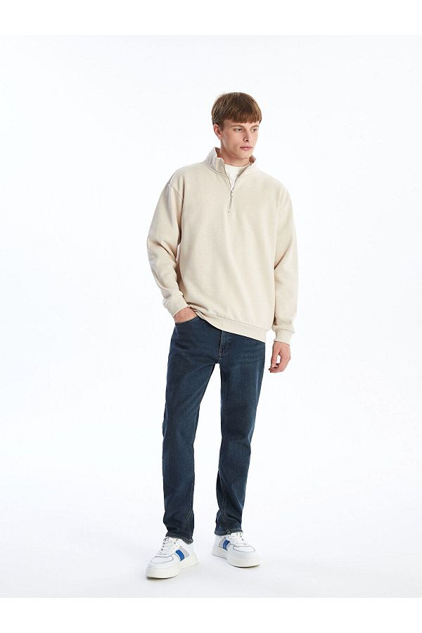 LC Waikiki-Lcwk 779 Men's Winter Jeans with Regular Fit Fleece Inside 1