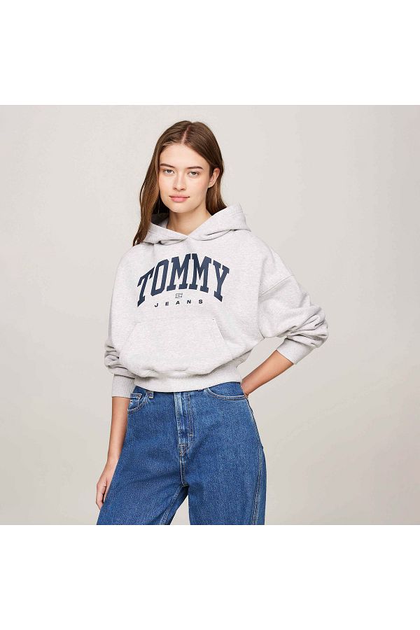 Tommy Hilfiger-سويت شيرت نسائي رمادي من Tommy Jeans Varsity 1