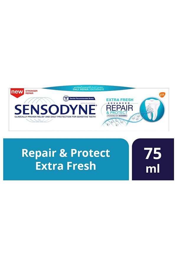 Sensodyne-- معجون أسنان لإصلاح وحماية انتعاش إضافي - 75 مل 1