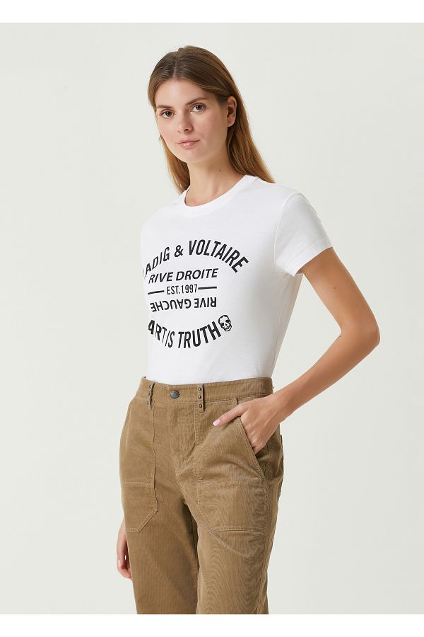 Zadig&Voltaire-White Logo T-Shirt Size: XS 1