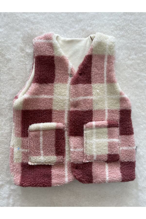 Flexi Ekose Desen Kalın Yelek