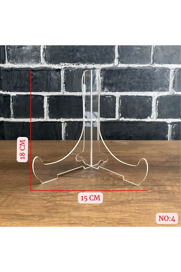 Eymen Hobi-5 Pcs Plexiglass - Display Stand Exhibition Stand with Frame Plates, Clear No:4 1