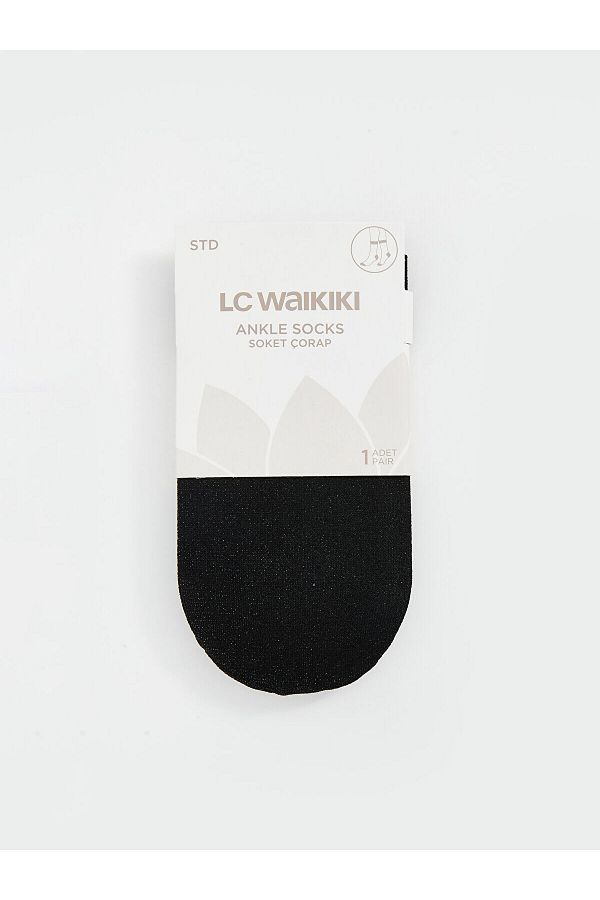 LC Waikiki-LCW DREAM Schwarze, glänzende Damensocken 1