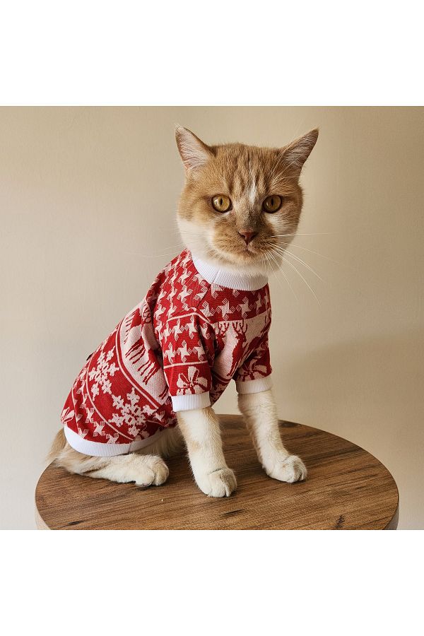 TUĞBA BUTİKS-Tuğba Fashion New Season Christmas Pattern Sweat (XL) Size (6-8) Is Suitable for kg 1