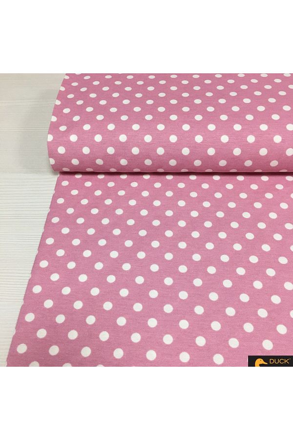 Ezgi-Pink Polka Dot Duvet Cover - Bed Sheet Fabric 1