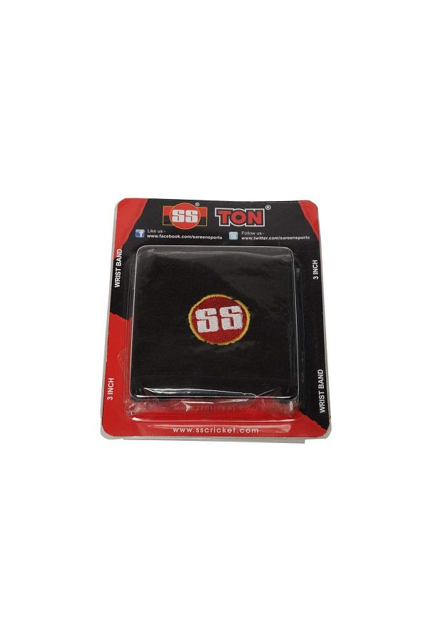 SS-Wrist Band For Men & Women | 3 Inch, Black | Sweatband, Cotton, Absorbent 1