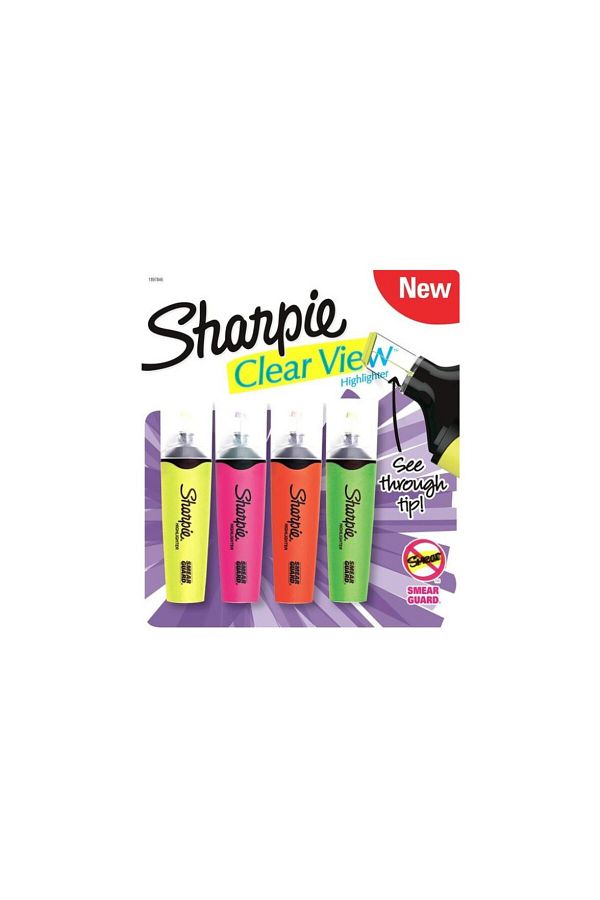 Sharpie-Set of 4 Highlighter Clear Wiew Pens - 1953450 1