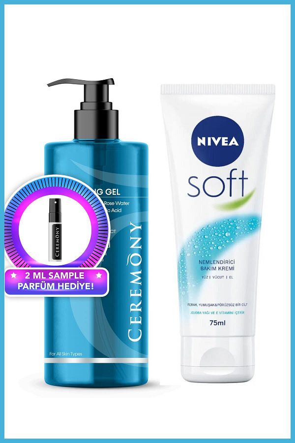 Ceremony-Moisturizing & Purifying & Antipigmentation Effect Facial Cleansing Gel 400 ml Nivea Cream 1