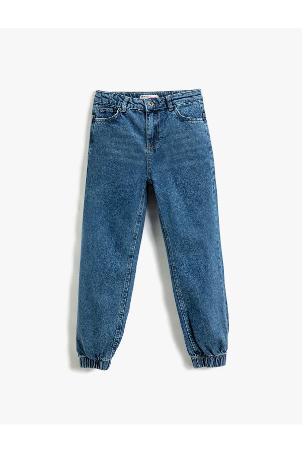 Koton-Jogger Jeans zsebes pamut - Jegging farmer állítható, rugalmas derékkal 1