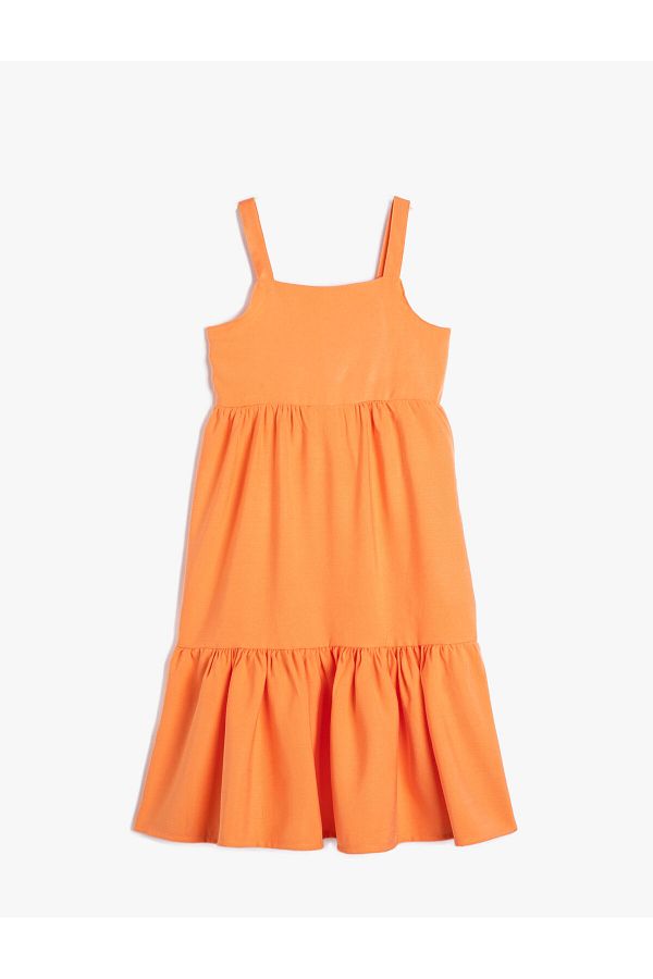 Koton-Šaty Basic Midi Délka popruh Modal Fabric 1