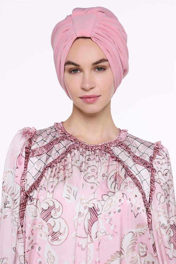 miha Hicran Önal-Pink Handled Design Bonnet 1