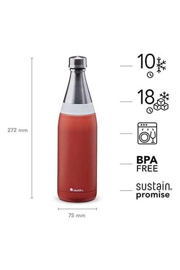 Aladdin-Thermavac Fresco Water Bottle 0.6l - Unisex Terra Cotta Flask 1