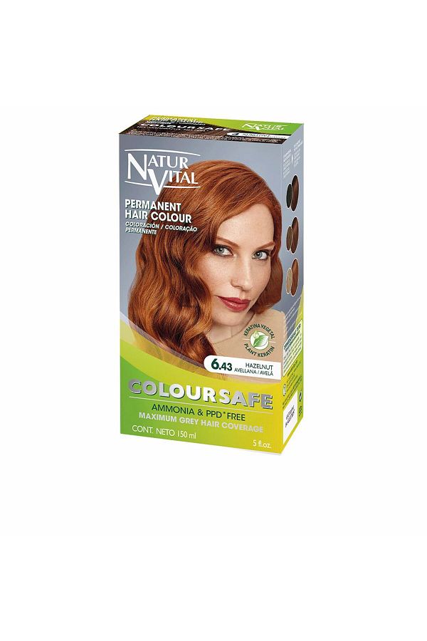 Natur Vital-Coloursafe Tinte Permanente #6.43-avellana 150 ml 1