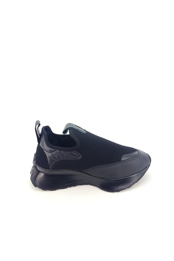 Seniorah-Ursiya Black Stretch Women's Sneakers 1