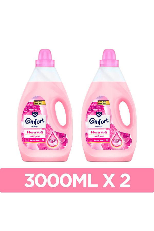 Comfort-Fabric Softener Flora Soft 3L X 2 1