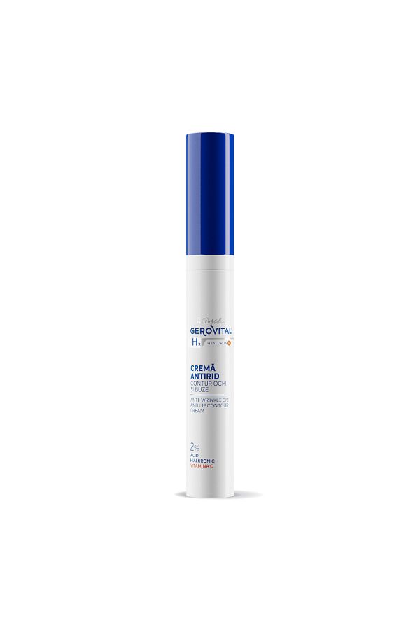 GEROVITAL-H3 HYALURON-C CREMA ANTIRID CONTUR OCHI SI BUZE 15ml 1