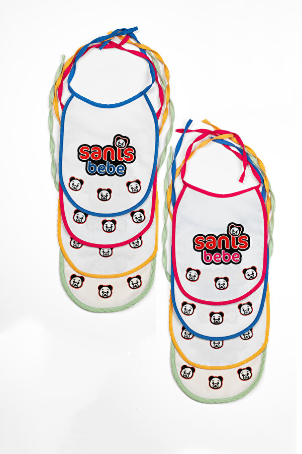 Sanis Bebe 8'li Sıvı Geçirmez Havlu Mama Önlüğü