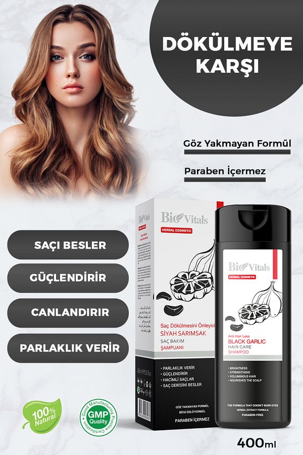 Bio Vitals-BIO VITALS 499 ML Black Garlic Shampoo 1