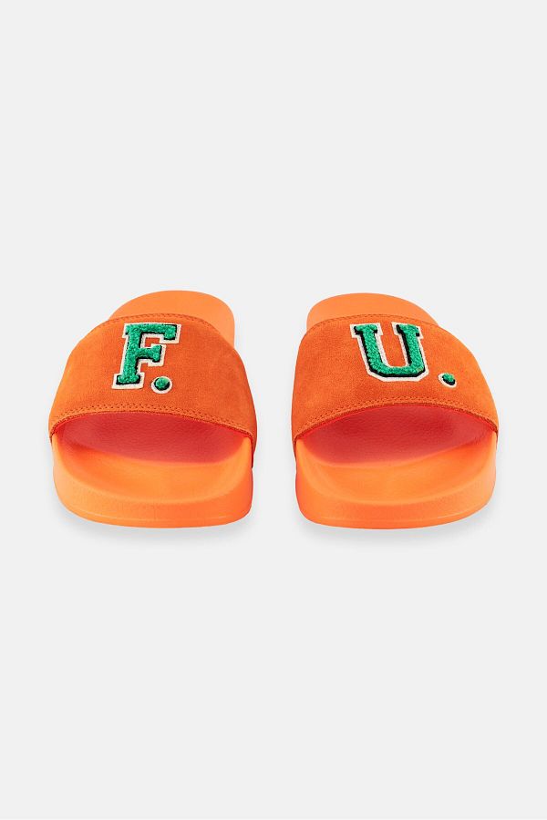 Rihanna puma slides orange top