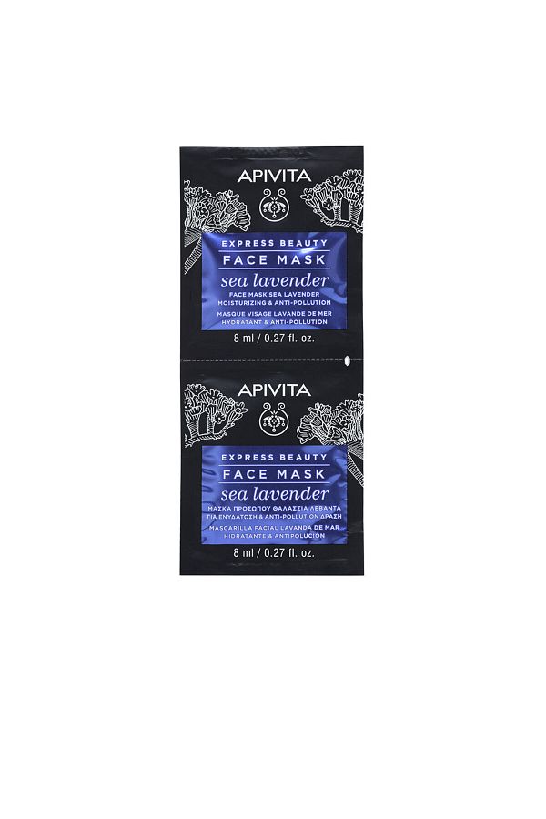 Apivita-Express Beauty Mascarilla Facial Hidratante Y Anti-polución Con Lavanda De Mar 2 X Apivita 8 ml 1