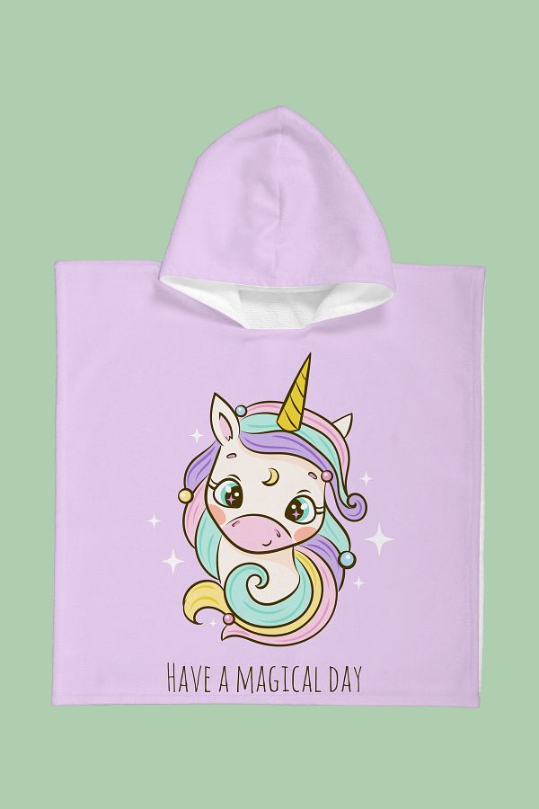 Evdek-Magical Unicorn Poncho Beach Towel 1