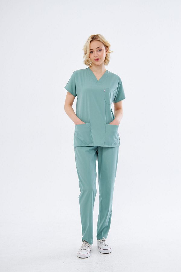 Class Üniforma-Πράσινη Λύκρα Unisex Μπράτσο γιατρού και νοσοκόμας Scrubs χειρουργική στολή 1