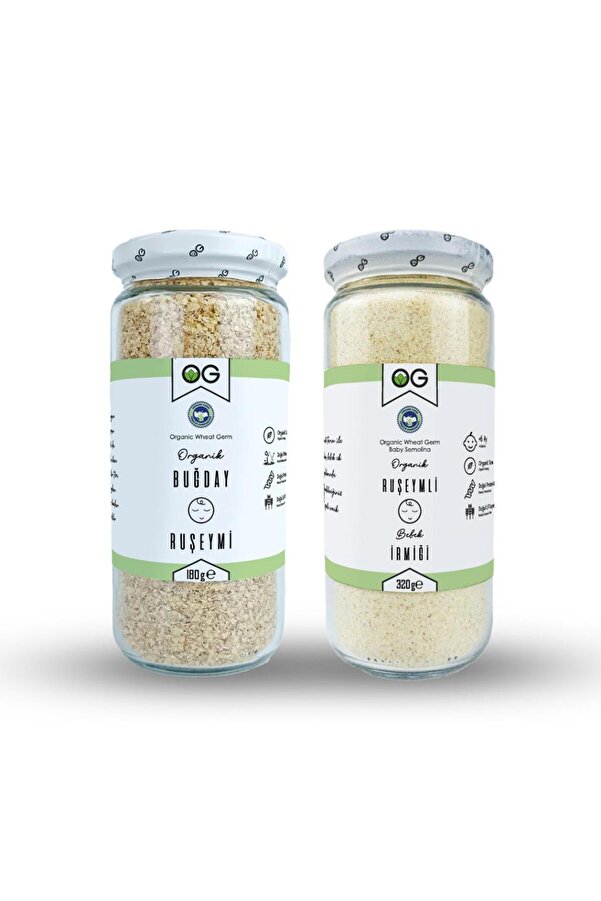 OG natural Organik Ruşeymli Bebek İrmiği ve Organik Buğday Ruşeymi Seti