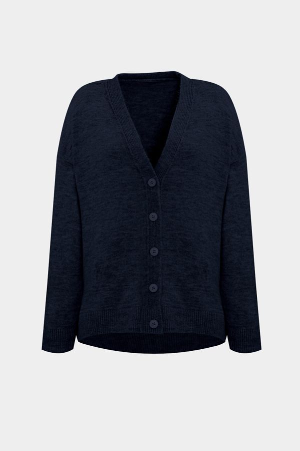 Açelya Okcu-Premium V-Neck Wool Blended Women's Knitwear Cardigan 1