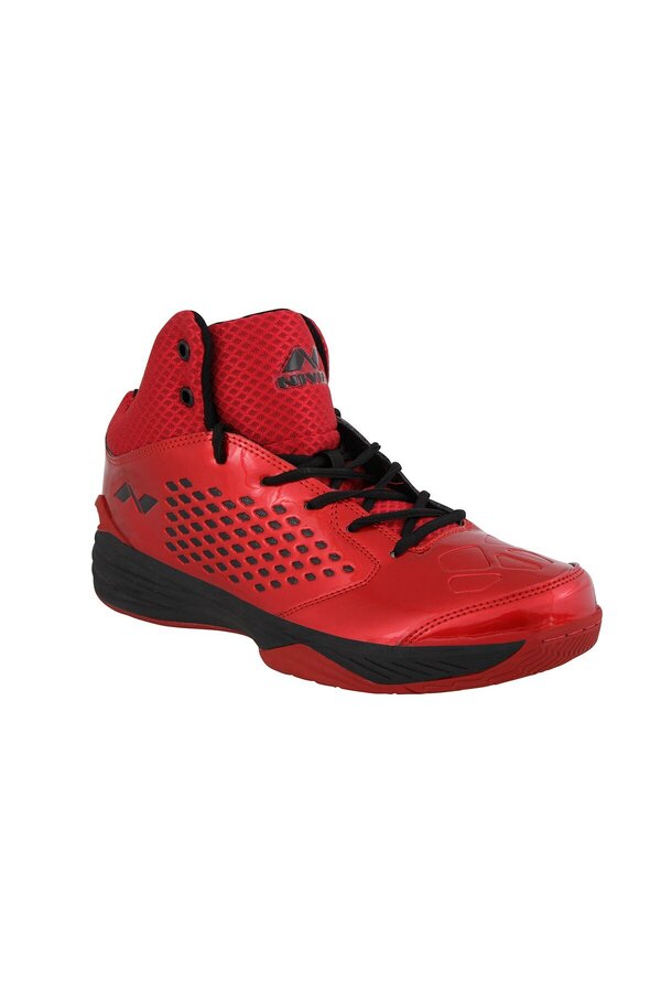Nivia Warrior Basketball Shoes | Red/black | Eva Insole | Comfortable Fit | Size 10 Uk