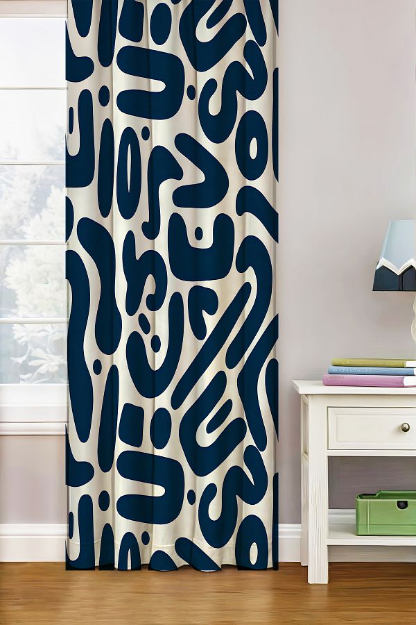 Vendini-Quality Fabric, Vibrant Color Patterned Background Curtain (Size Produced, Be Atthant to Size) 1