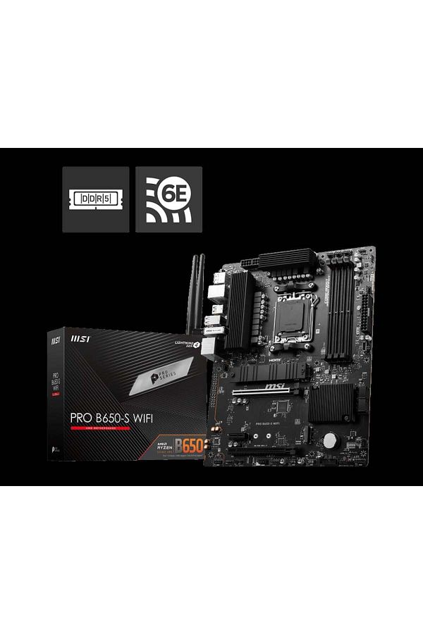 MSI-Pro B650-S Wifi Ddr5 7200(Oc)Mhz HDMI Dp M.2 Atx Am5 1