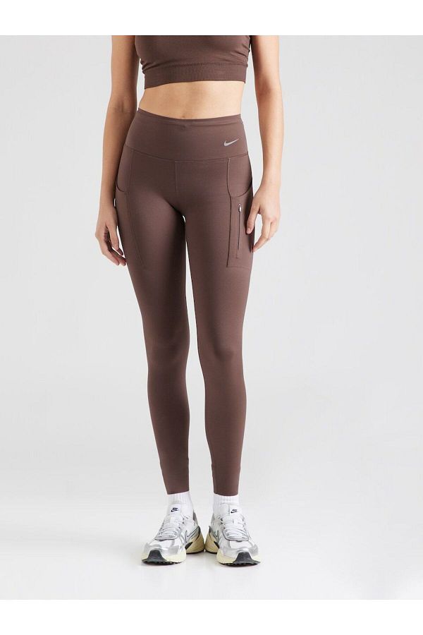 Nike Go Firm Support High Waisted with Pockets Running Brown Women s Leggings Trendyol