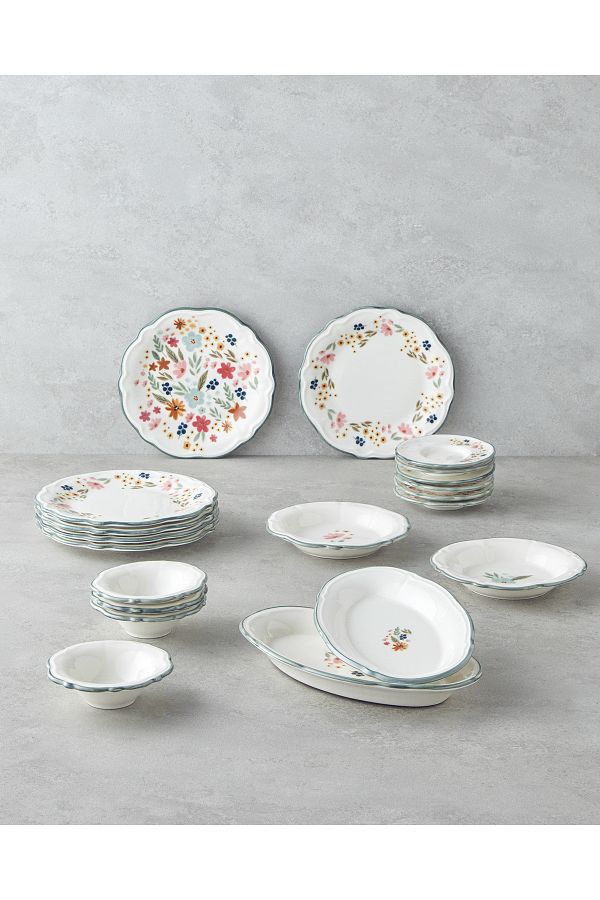 English Home-Set de mic dejun din porțelan botanic 20 piese - colorat pentru 6 persoane 1