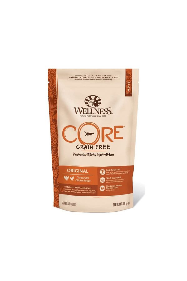 wellness-CORE Original Turkey with Chicken Recipe Dry Cat Food, 300g 1