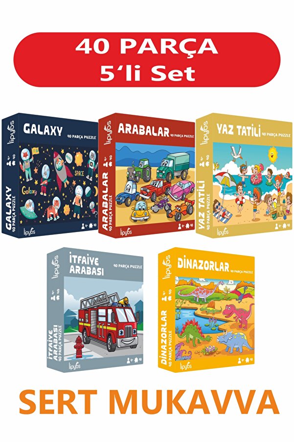LİPYOS 40 Parça Mini 5'li Puzzle Seti - 3