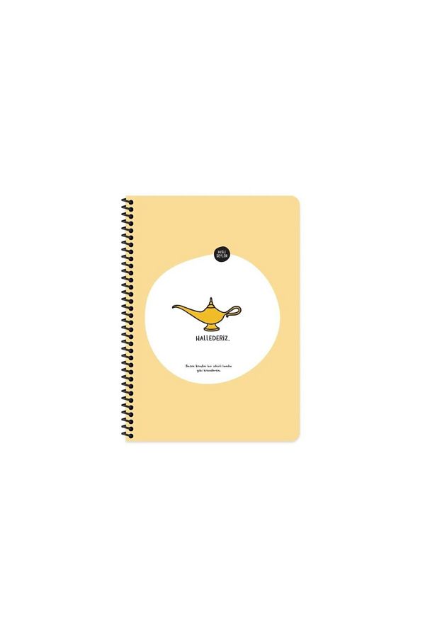 Hisli Şeyler-A4 Sharp Checked Spiral Notebook Handleable - 80yp with Sticker 1